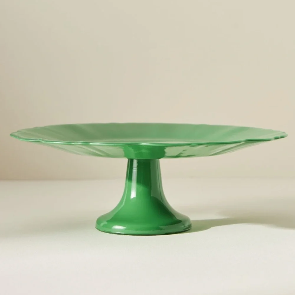 Adley Glass green cake stand